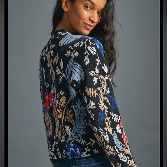 ANTHROPOLOGIE PILCRO DEBRA SWEATER JACKET. SIZE LARGE - Picture 3 of 14